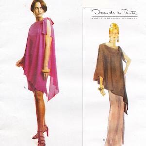 Vogue 1603 Vintage Designer Sewing Pattern By Oscar De La Renta Trousers Dress Gown Sizes 6 8 10  Unused