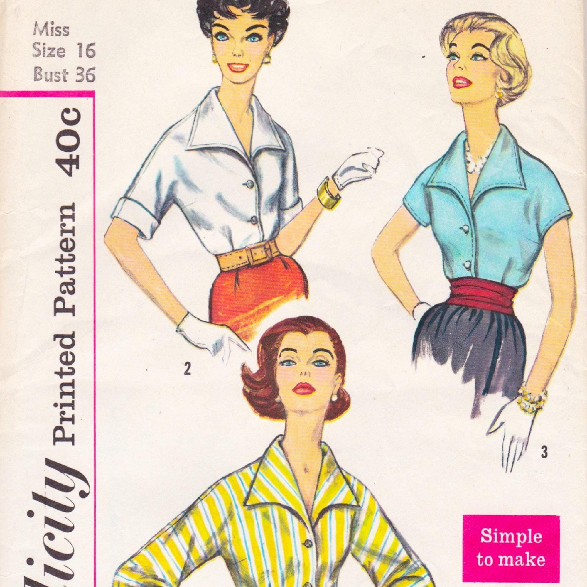 Vntage Sewng Pattern Patron De Pars Sere Lux Dress Sze 42 1960s