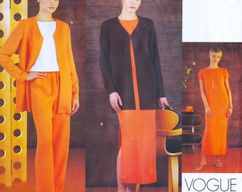 Very Easy Vogue 2533, Vintage Sewing Pattern, Wardrobe, Sizes 6 8 10 Uncut