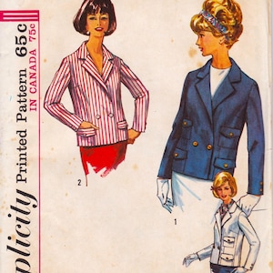 Simplicity 5447  Vintage 1960s Sewing Pattern  Jacket Coat Blazer  Size 20 Bust 40 Unused