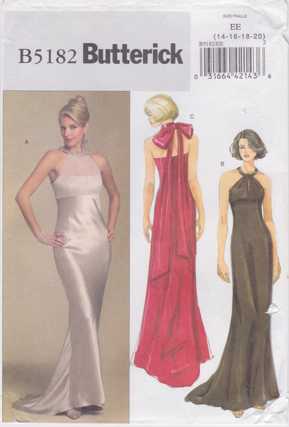 Butterick 5182 / Sewing Pattern / Evening Dress / Gown / Sizes | Etsy