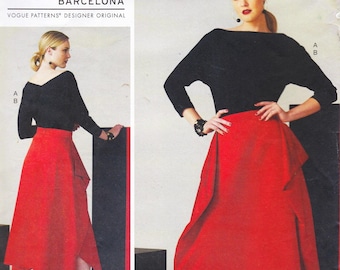 Vogue 1567, Paco Peralta Sewing Pattern, Skirt & Top, Sizes 14 - 22 Unused