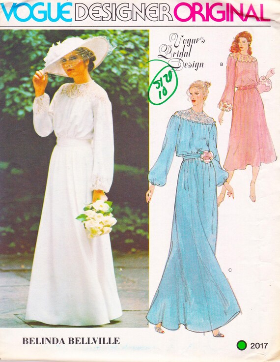 Vogue Bridal Design 2017 Vintage Designer Sewing Pattern By Belinda  Bellville Wedding Dress Size 10 Unused