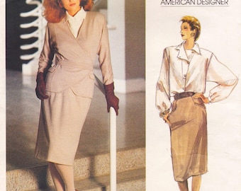 Vogue 1770 Vintage Geoffrey Beene Sewing Pattern Skirt Jacket Size 12 Bust 34 Uncut