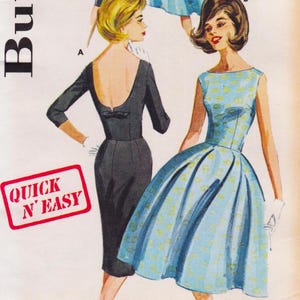 Butterick 2733 Vintage 1960s Sewing Pattern Dress Size 16 Bust 36