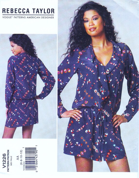 Vogue 1226 Designer Sewing Pattern by Rebecca Taylor Dress Sizes 6 - 12  Uncut - Etsy