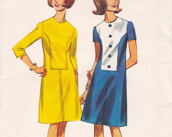 Butterick 4293 Vintage 1960s Sewing Pattern Dress Size 14 Bust 34 Uncut
