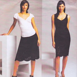 Vogue 2741  Vintage Designer Sewing Pattern By Donna Karan DKNY Dress Top And Skirt   Sizes 8 10 12  Unused