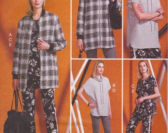 Vogue Wardrobe 9275, Sewing Pattern, Jacket, Tunic, Leggings & Pants, Sizes L XL XXL, Unused