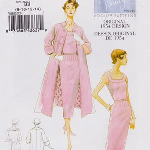Vogue 8687, Reproduction Sewing Pattern, 1950s Design Reissue, Dress & Coat, Sizes 8 - 14 Unused