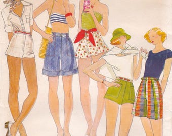 Butterick 4289 Vintage 1970s Sewing Pattern Shorts Waist 25
