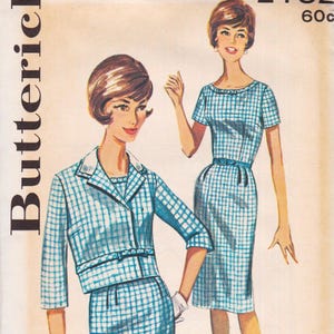 Butterick 2182  Vintage 1960s Sewing Pattern  Dress And Jacket  Size 16 Bust 36  Unused