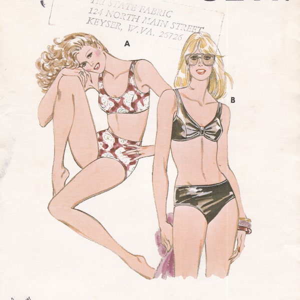 Kwik Sew 152   Vintage Sewing Pattern  Swimsuit Bathing Suit Bikini  Sizes 6 8 10 12  Unused