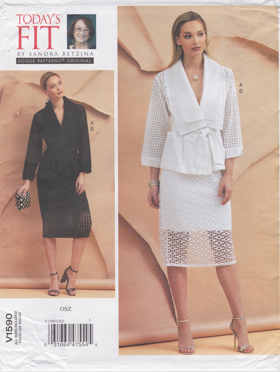 Vogue 1590 Todays Fit Sewing Pattern by Sandra Betzina Skirt and Jacket ...