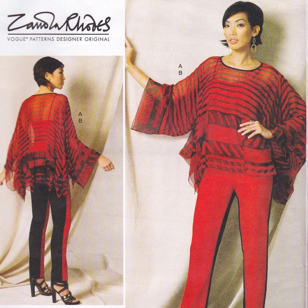 Zandra Rhodes Patterns Vogue 1491 Designer Sewing Pattern by Zandra Rhodes Trousers Pants ...