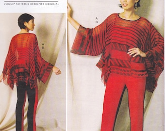 Vogue 1491, Zandra Rhodes Designer Sewing Pattern, Pants & Tunic, Sizes L XL XXL, Unused