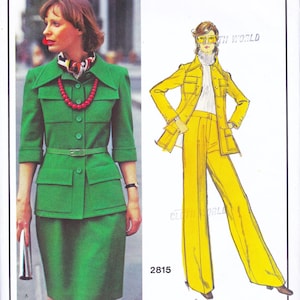 Vogue  Paris Original 2815 Vintage Designer Sewing Pattern By Lanvin  Jacket Trousers Pants Skirt  Size 12 Bust 34  Unused With Label
