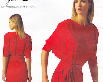 Vogue 1337, Designer Sewing Pattern By Mark & James, Dress, Belt, Sizes 12 - 20 Uncut