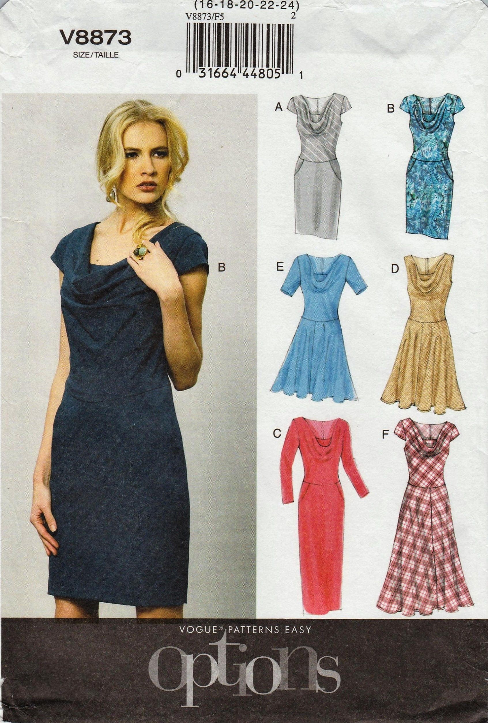 Vogue Easy Options 8873 / Out Of Print Sewing Pattern / OOP / | Etsy