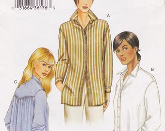 Vogue 7700 Vintage Sewing Pattern Blouse Shirt Top Sizes 6 8 10 Uncut