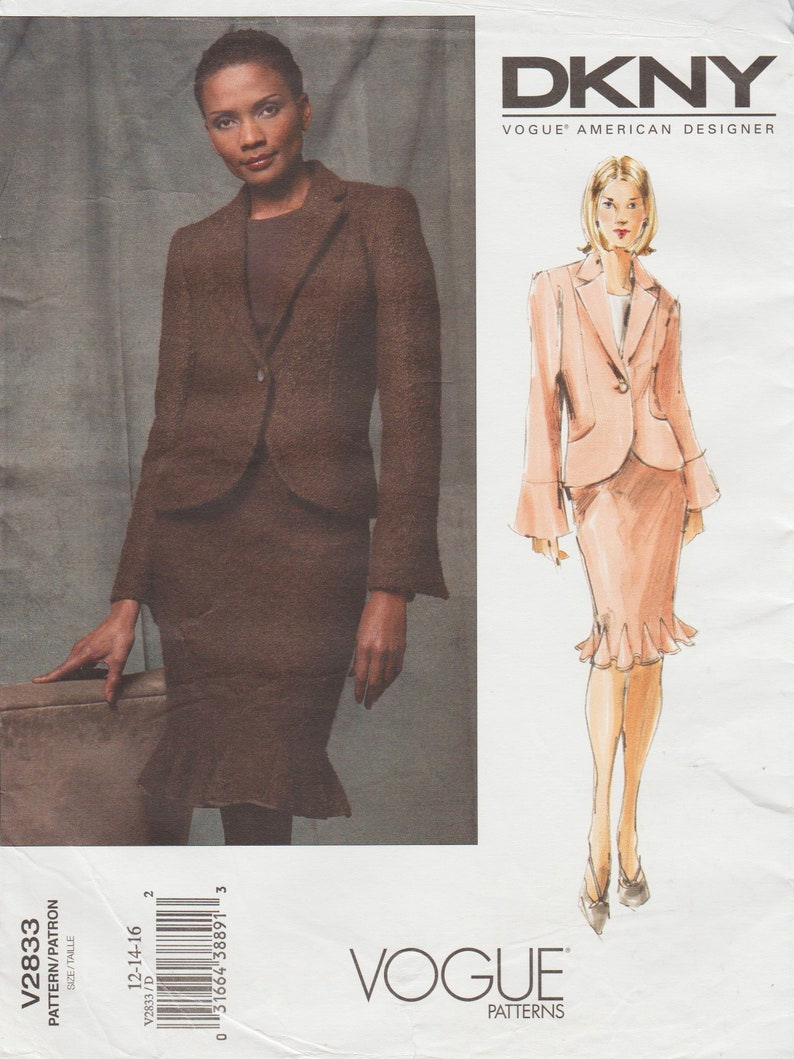 Vogue 2833 / Designer Sewing Pattern by Donna Karan / Skirt | Etsy