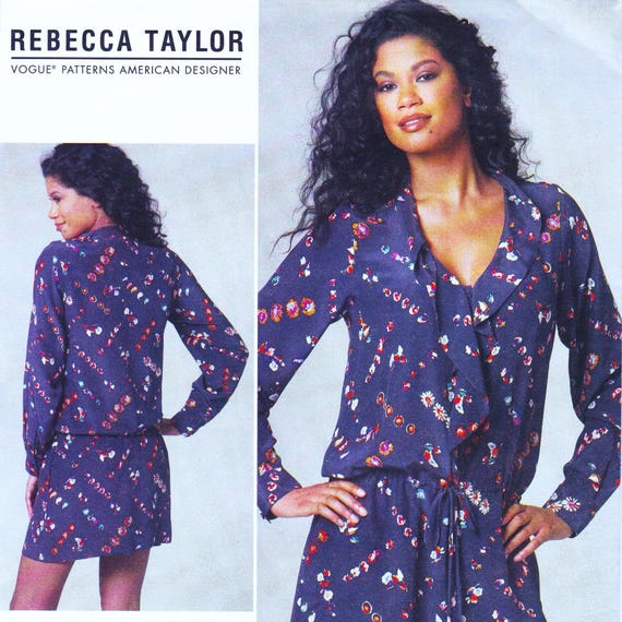 Vogue 1226 Designer Sewing Pattern By Rebecca Taylor Dress Sizes 6 - 12  Uncut