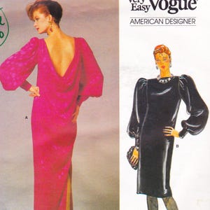Vogue 1364  Vintage Designer Sewing Pattern By Oscar De La Renta  Dress Gown  Size 12 Bust 34  Unused