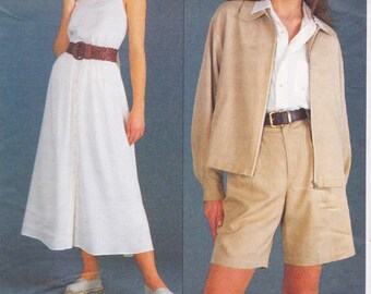 Vogue 1088, Vintage Designer Sewing Pattern, Jacket, Skirt & Shorts, Sizes 6 8 10 Uncut
