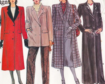 Vogue Basic Design 1220 Vintage Sewing Pattern Coat Jacket Size 12 Bust 34 Uncut