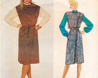 Vogue 2833 Vintage Kasper Sewing Pattern Dress Jumper Blouse Size 14 Bust 36 Uncut