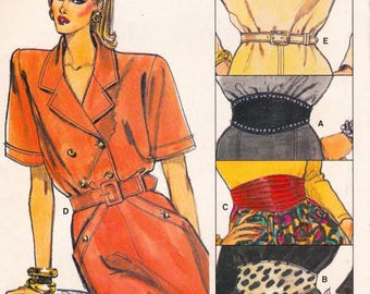 Vogue 9982 Vintage Sewing Pattern For Fashion Accessories Belt One Size Uncut
