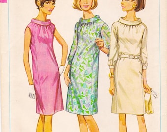 Simplicity 7099, Vintage 1960s Sewing Pattern, Dress, Size 14 Bust 34 Uncut