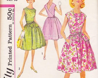 Simplicity 4986 Vintage 1960s Sewing Pattern Sundress Summer Dress