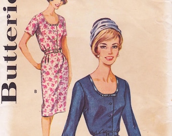 Butterick 2177, Vintage 1960s Sewing Pattern, Dress, Half Size, Bust 33, Unused