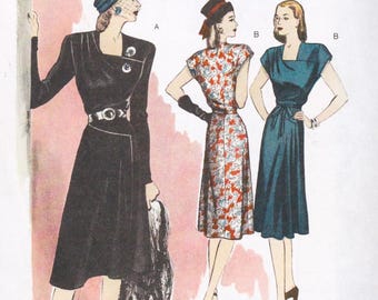 Butterick 5281, Reproduction Sewing Pattern, 1940s Design Reissue, Dress, Sizes 6 - 12, Unused