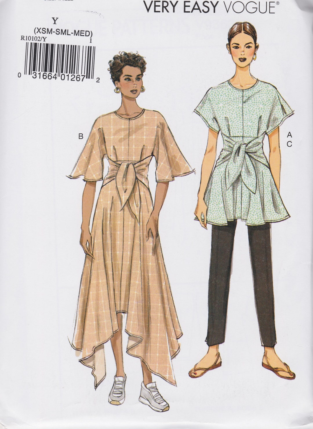 Very Easy Vogue 9363 / Sewing Pattern / Trousers Pants Tunic - Etsy