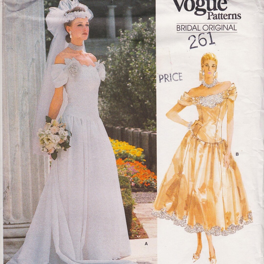 Vogue 1999, Vintage Sewing Pattern, Wedding Dress, Bridal Gown, Size 14  Bust 36 Unused - Etsy