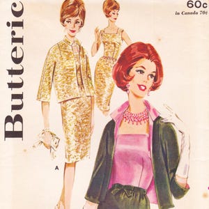 Butterick 2465  Vintage 1960s Sewing Pattern  Sheath Dress And Jacket  Size14 Bust 34