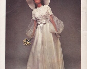 Vogue 2254, Vintage Special Design Sewing Pattern, Wedding Dress, Bridal Gown, Size 10, Uncut