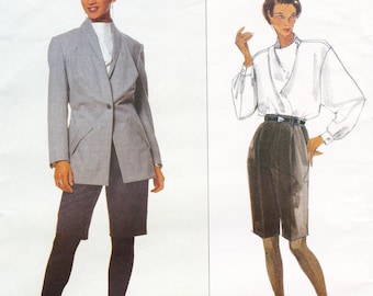 Vogue 2720, Vintage Issey Miyake Sewing Pattern, Shorts, Jacket, Blouse, Size 10, Unused