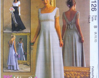 McCalls 9688, Vintage Sewing Pattern By Alicyn, Empire Waist Dress, Sizes 8 - 12 Unused