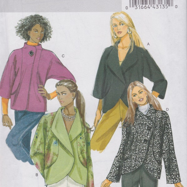 Butterick 5423  Sewing Pattern  Coat Jacket  Sizes 14 16 18 20  Bust 36 38 40 42  Unused