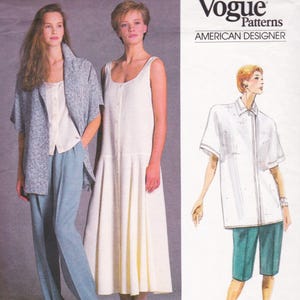 ヴォーグ 1856 ヴィンテージ デザイナー 裁縫パターン ペリー・エリス作 ジャケット ドレス トップス ズボン パンツ ショーツ サイズ12 バスト34 未使用