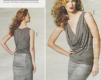 Vogue 1282, Donna Karan Sewing Pattern, Skirt & Top, Sizes 4 - 12 Unused