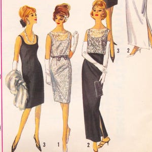 Simplicity 5698  Vintage 1960s Sewing Pattern  Sheath Dress  Jacket  Overblouse  Size 16 Bust 36 Unused