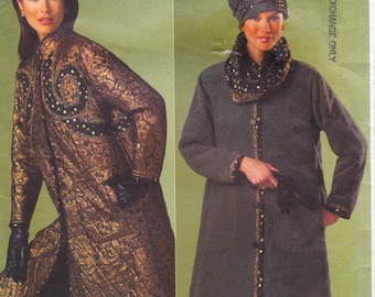 Vogue 2868, Koos Van Den Akker Sewing Pattern, Coat & Hat, Sizes 18 - 22, Unused