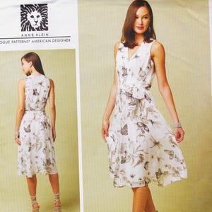 Vogue 1543  Designer Sewing Pattern By Anne Klein  Dress  Sizes 6 8 10 12 14  Unused