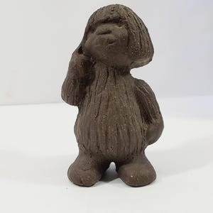 Vintage Ramsing Pottery Stoneware Brown Troll Figurine Handmade Danish Pottery Mid Century Collectibles