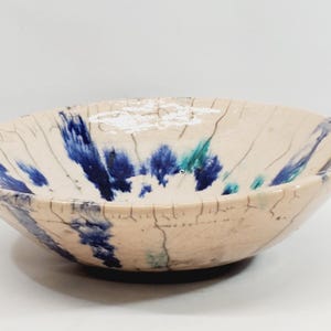 Cuenco de cerámica española Fajalauza Lebrillo pintado a mano, circa 1800