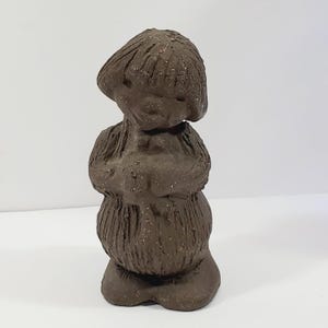 Vintage Ramsing Pottery Stoneware Brown Troll Figurine Handmade Danish Pottery Mid Century Collectibles